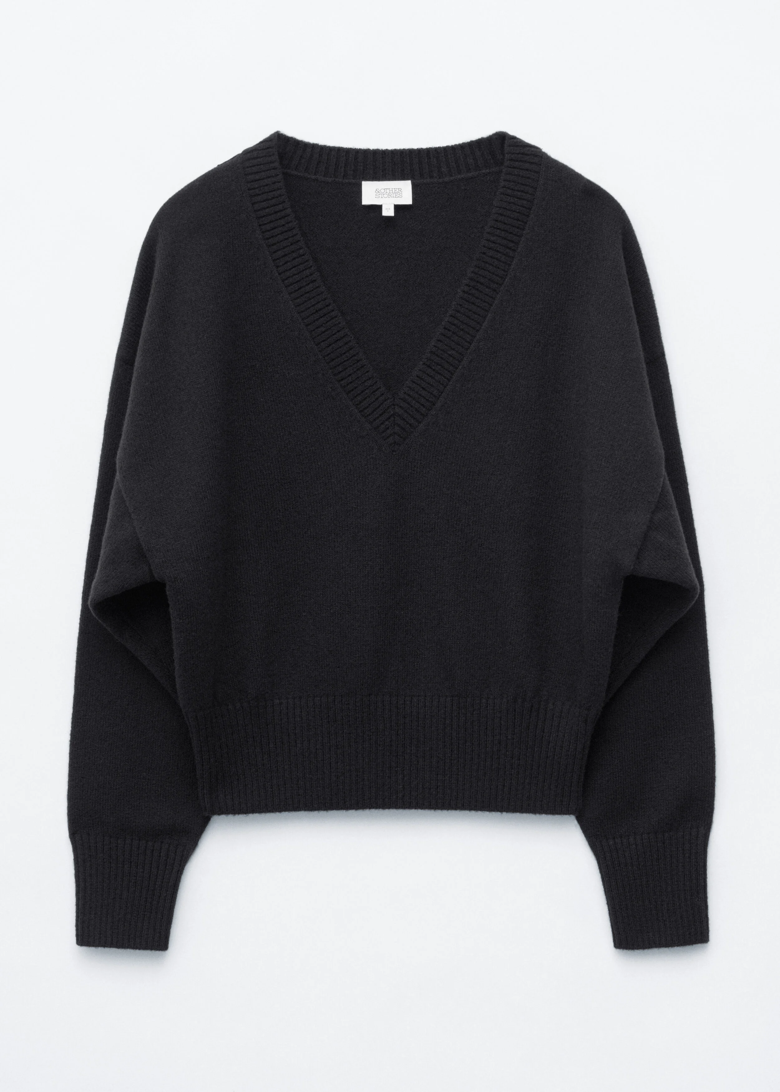 Wool-Cotton V-Neck Jumper - 1