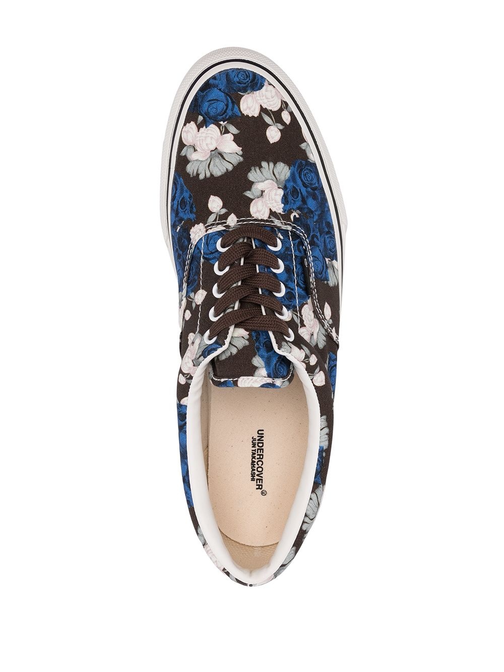 floral-print low-top sneakers - 4