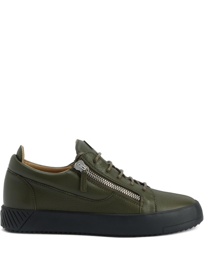 Frankie zip-detail leather sneakers 1