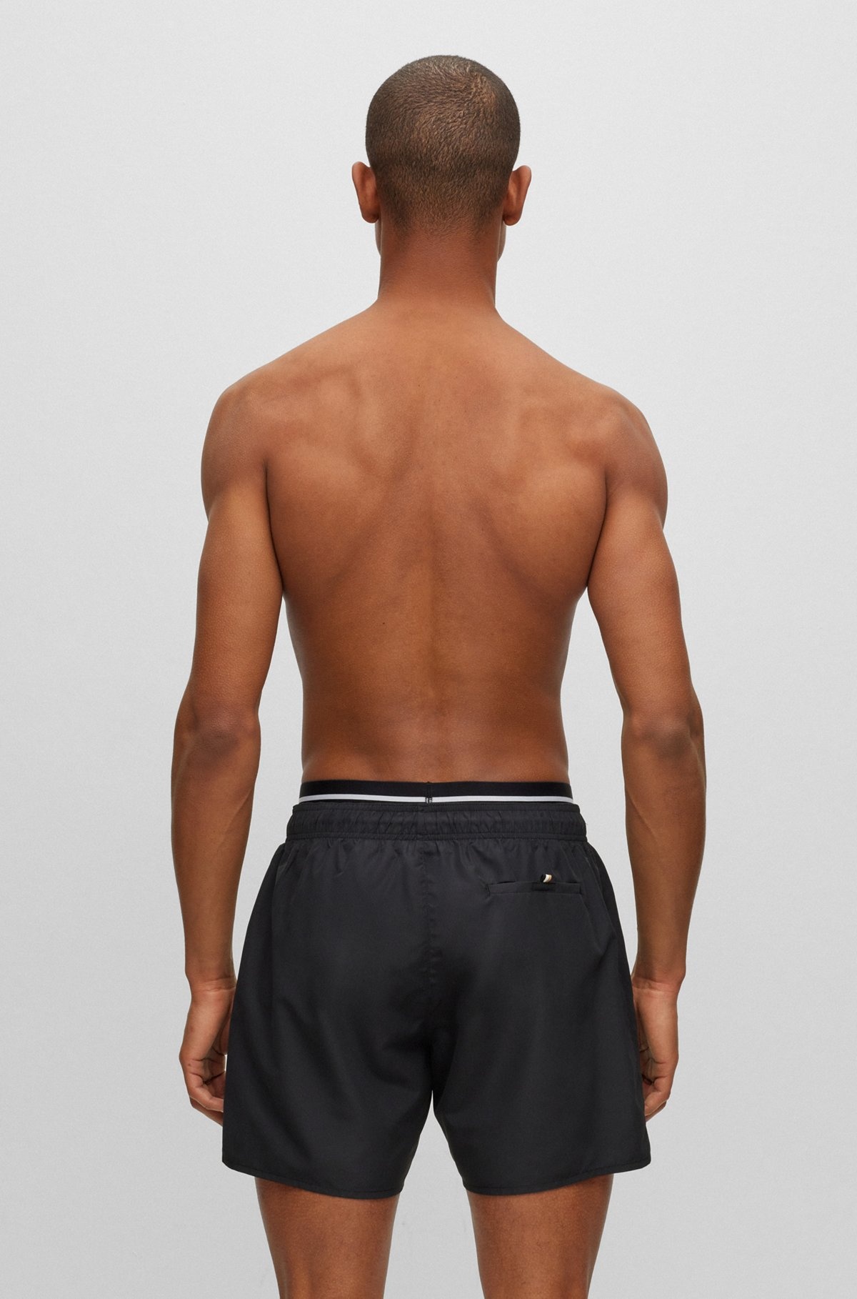 QUICK-DRY SWIM SHORTS IN RECYCLED FABRIC WITH BRANDING - 4