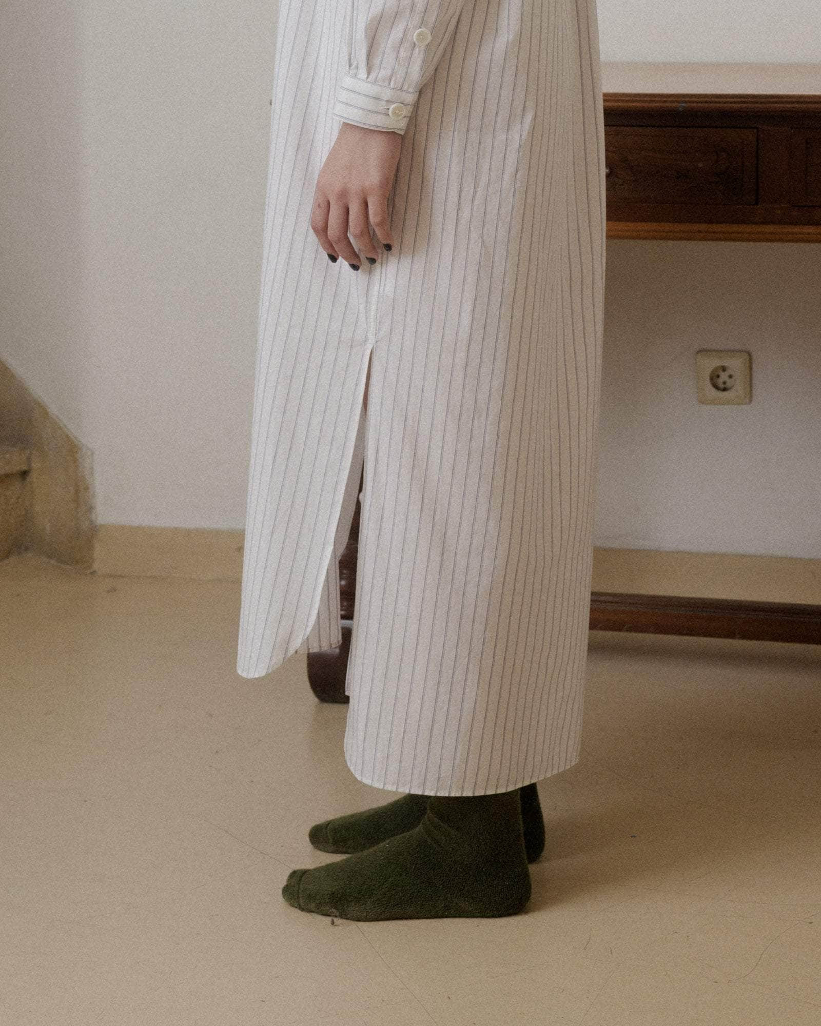 Buckle Overankle Socks - Textured Organic Cotton - 2
