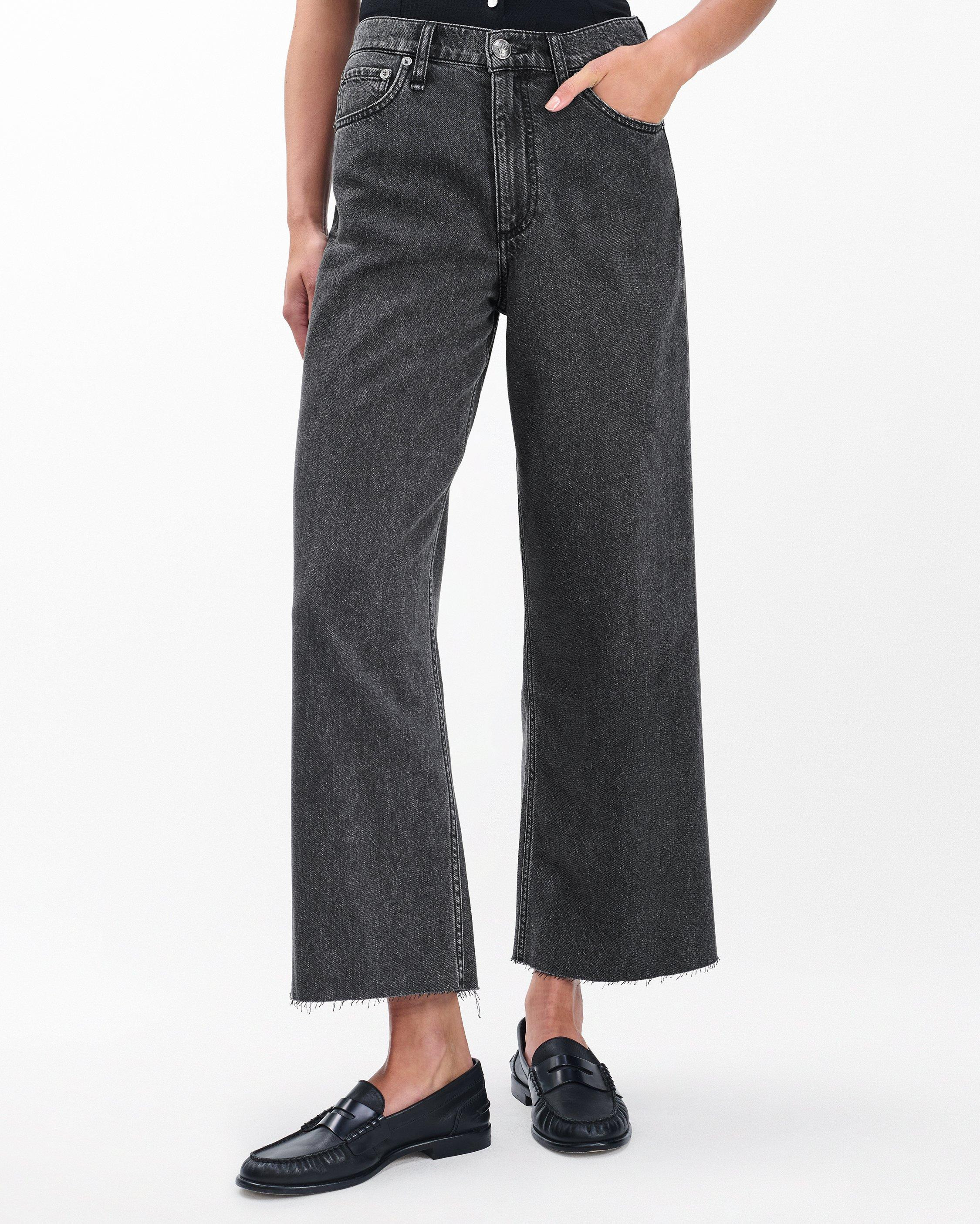 Andi Ankle Wide-Leg Jeans
Featherweight in Raven - 4