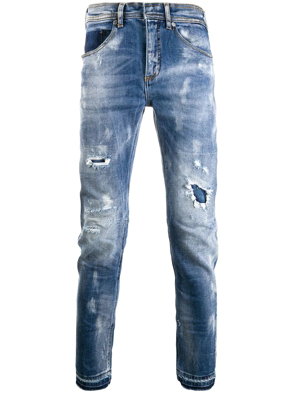 washed-effect skinny jeans - 1