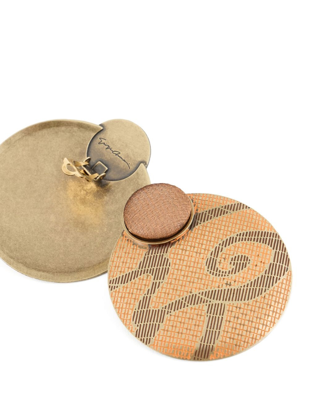 patterned-disc earrings - 2