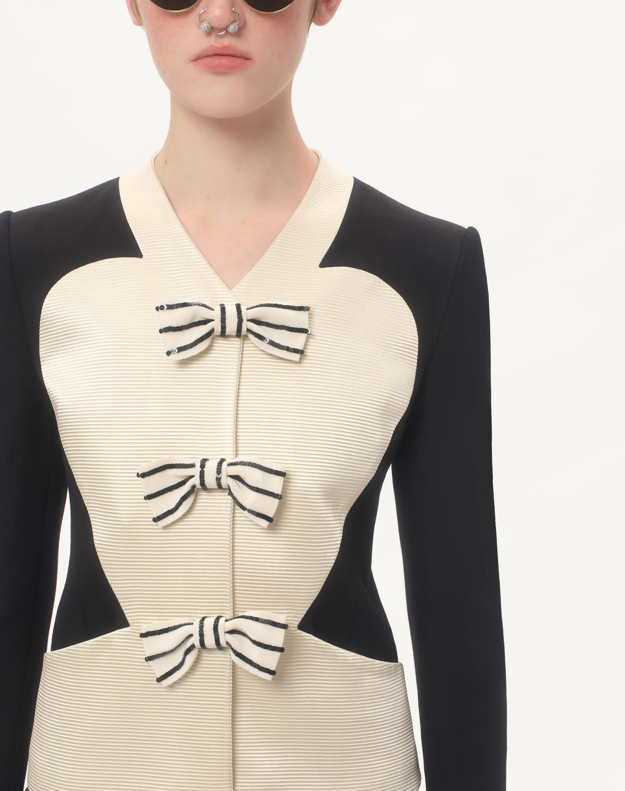 JACKET WITH EMBROIDERED BOWS - 4