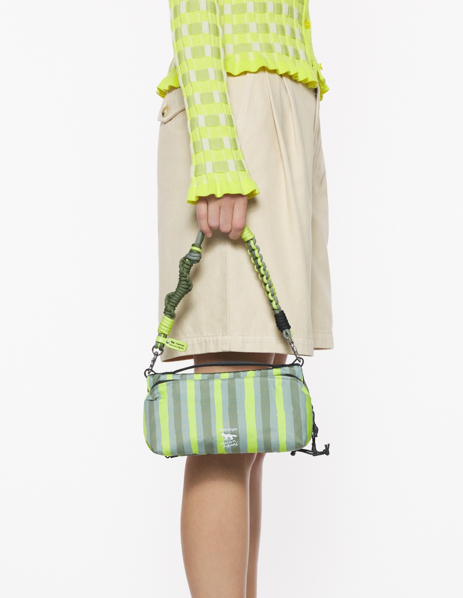 MAISON KITSUNE X TOPOLOGIE STRIPED BOTTLE BAG - 4