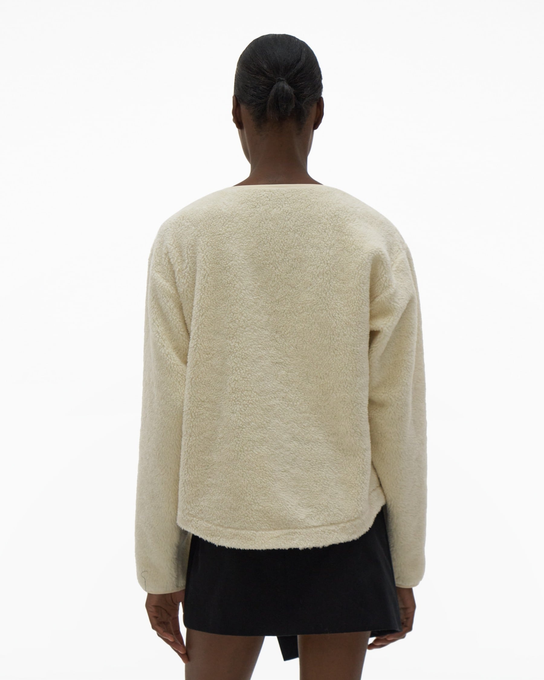 V-NECK FLEECE SWEATER - 4