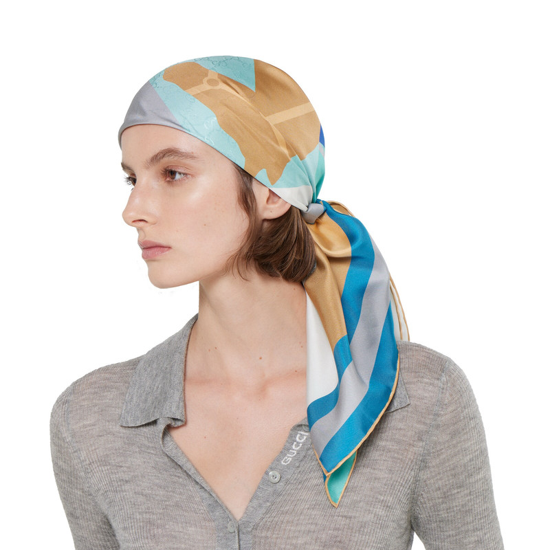 Printed silk carré 3