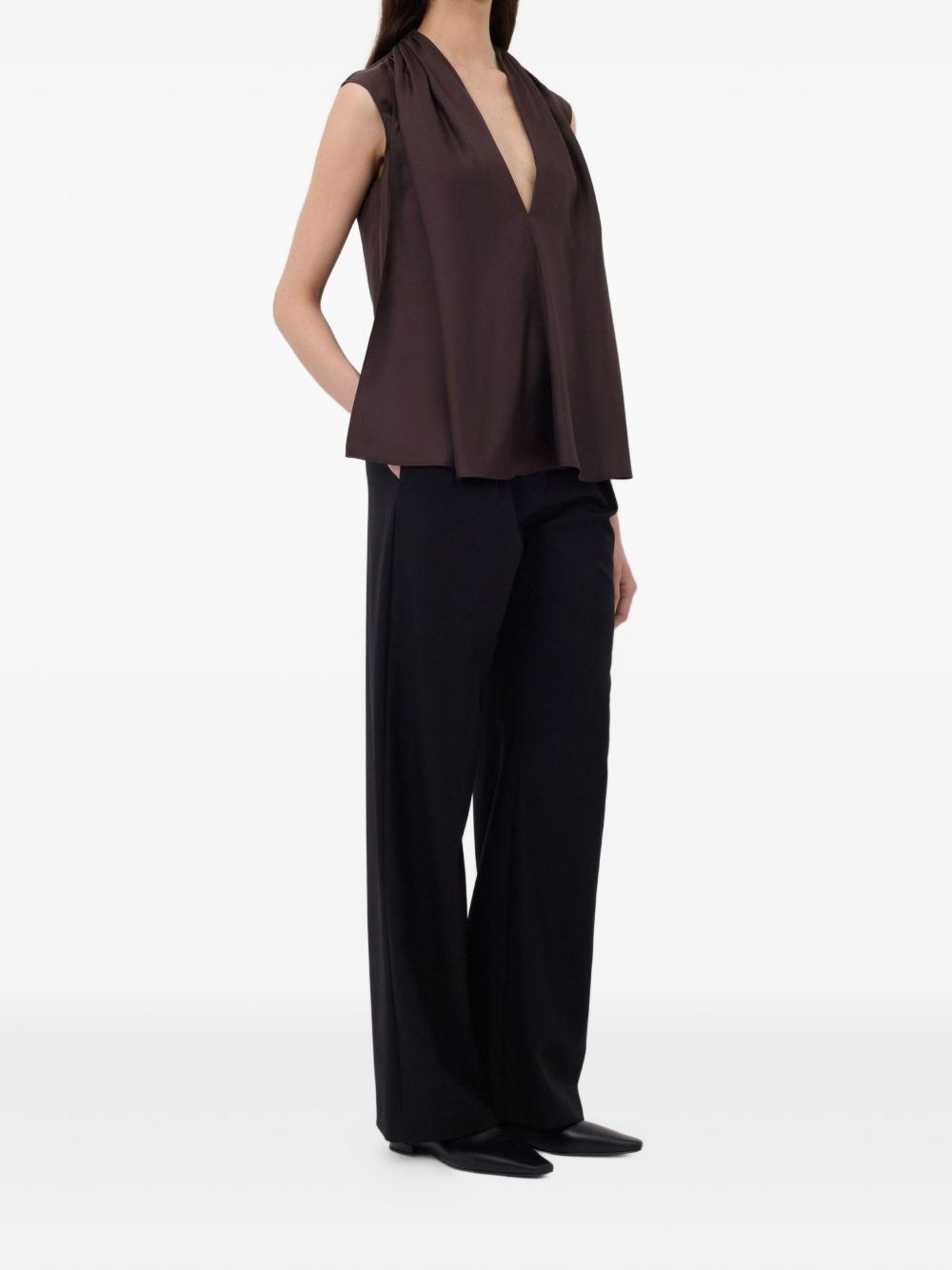 Sade gathered sleeveless blouse - 3