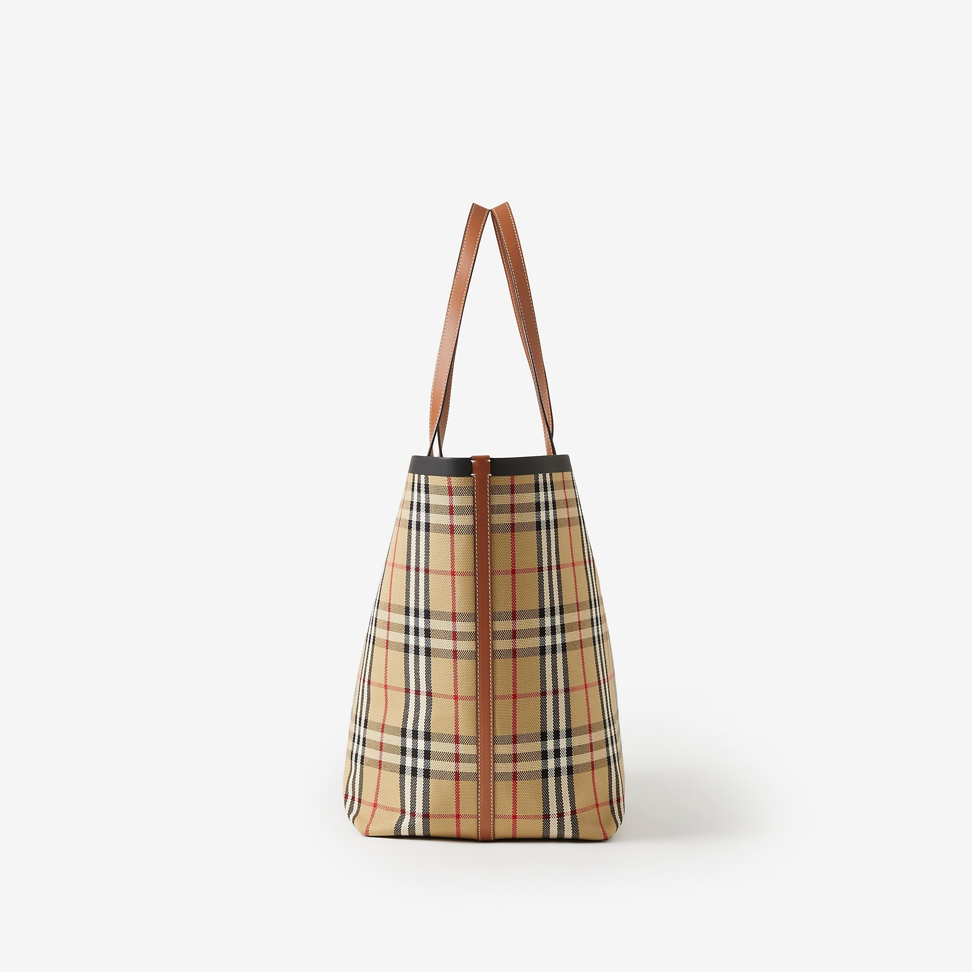 Check Cotton Large London Tote Bag - 4