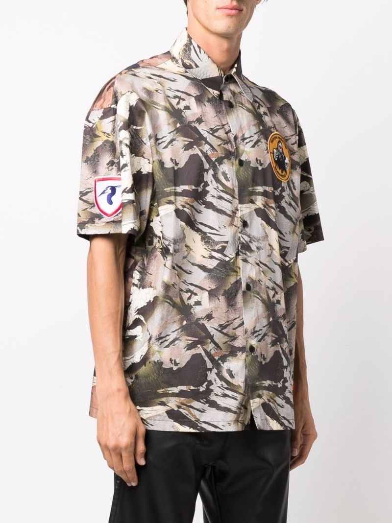 camouflage-print bowling shirt - 3