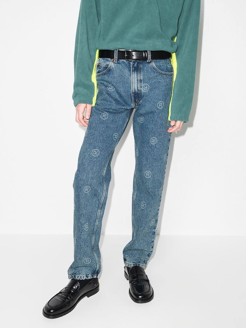 Martine Rose logo-print straight-leg jeans outlook