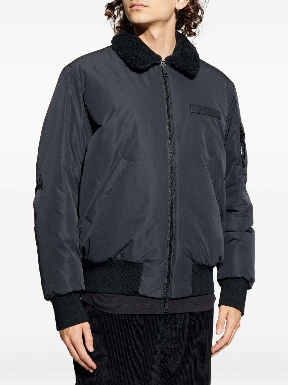sherpa-collar bomber jacket - 4