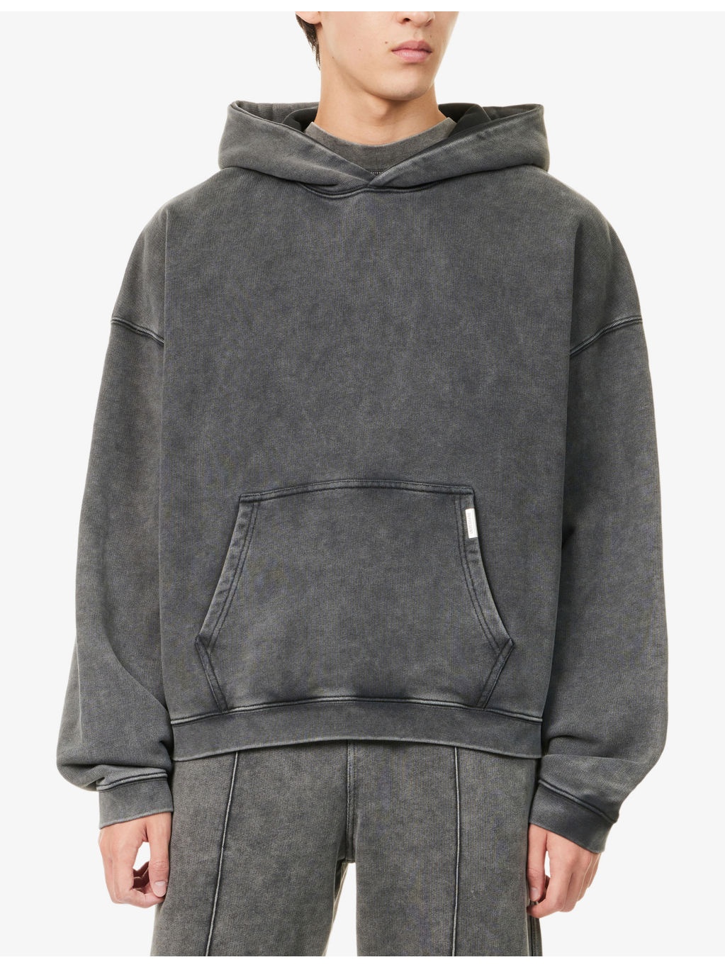 Initial Boxy Logo-Embellished Cotton Hoody - 3