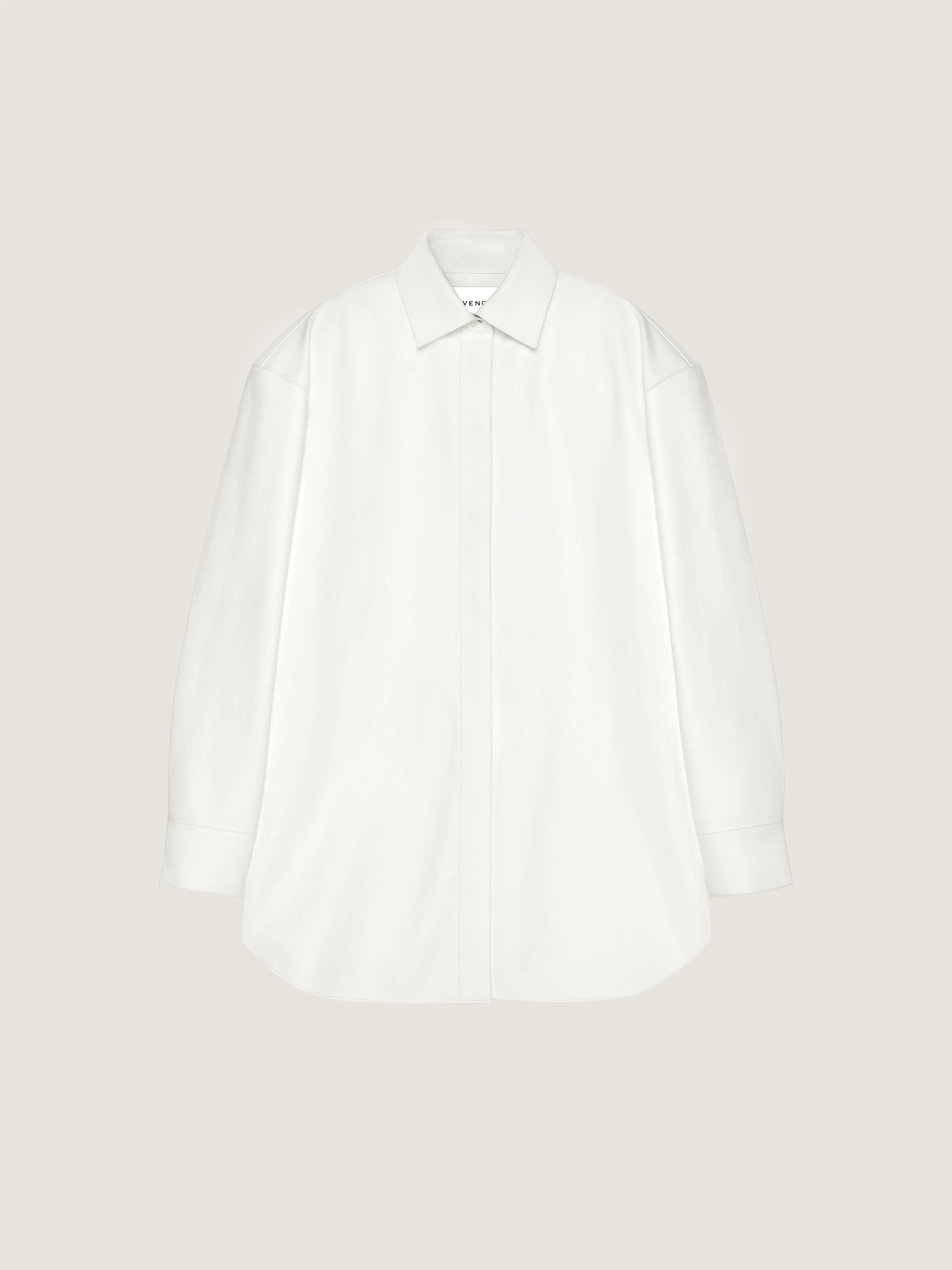 ASYMMETRIC SHIRT IN NAPPA LEATHER - 1