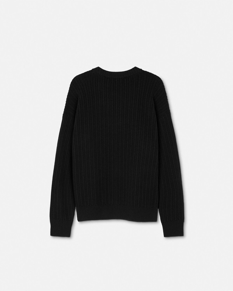 Embroidered Medusa Cable-Knit Sweater 3
