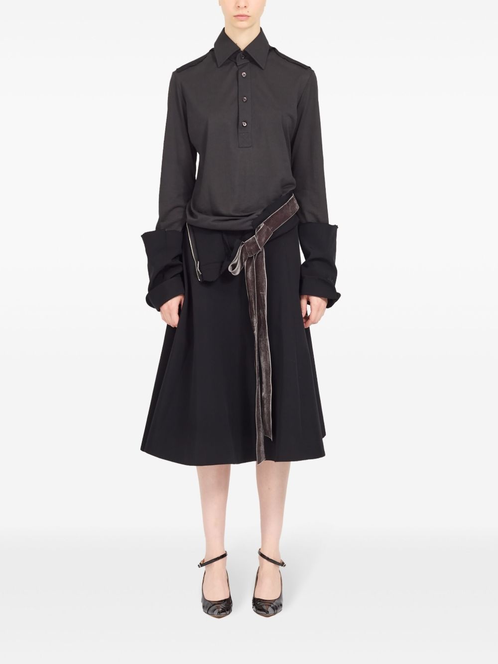panelled midi dress - 2