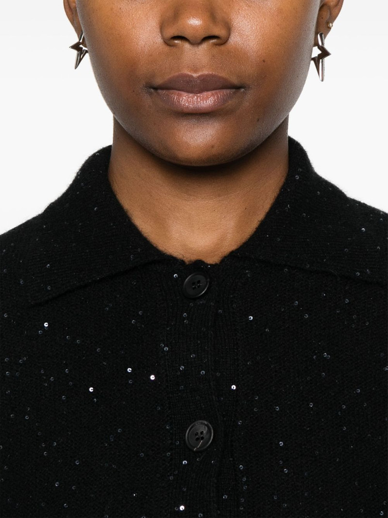 sequin-embellished polo sweater 5