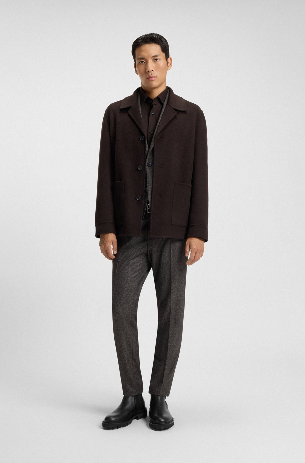 CHELSEA BOOTS IN GRAINED LEATHER WITH LUG SOLE - 3