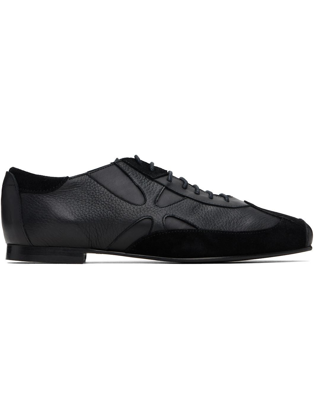 Black Slashed Hybrid Oxfords - 1