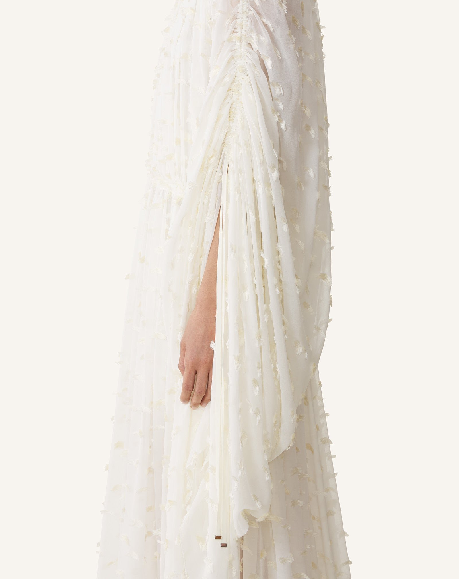 LONG-SLEEVE RUCHED DRESS - 6