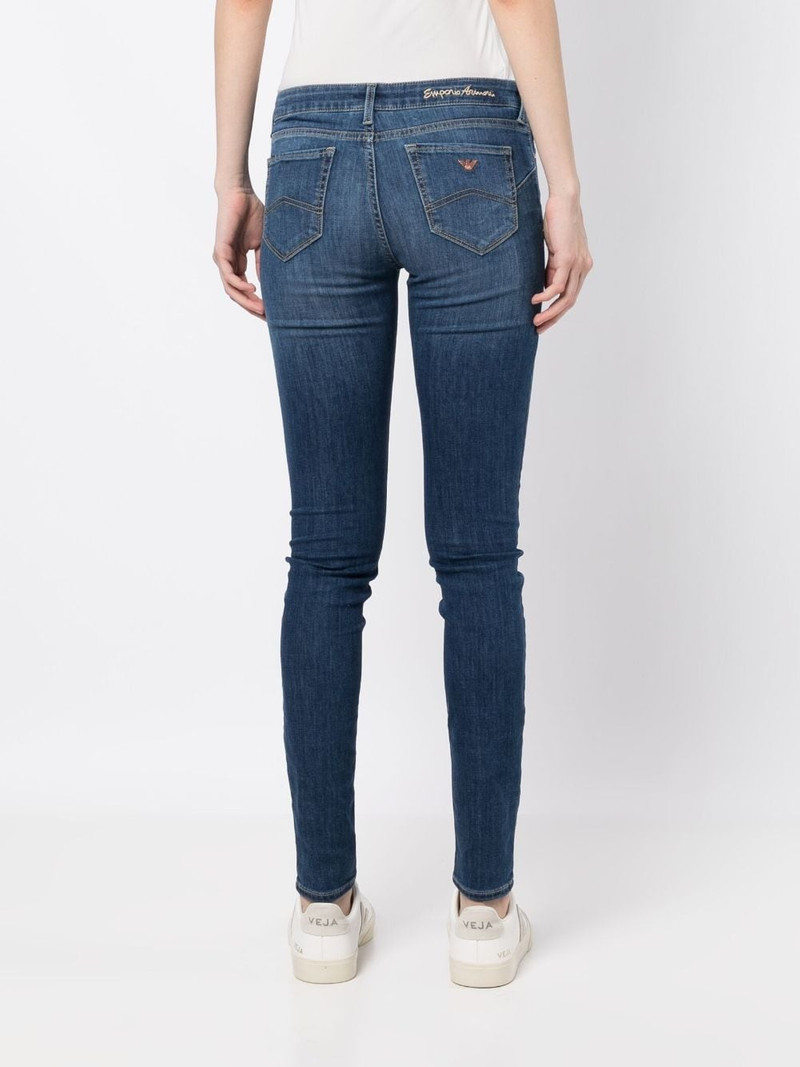 embroidered-logo jeans 4