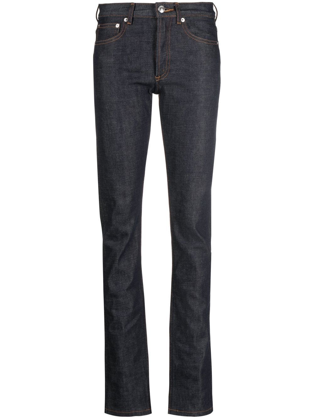 contrasting-stitch detail jeans - 1