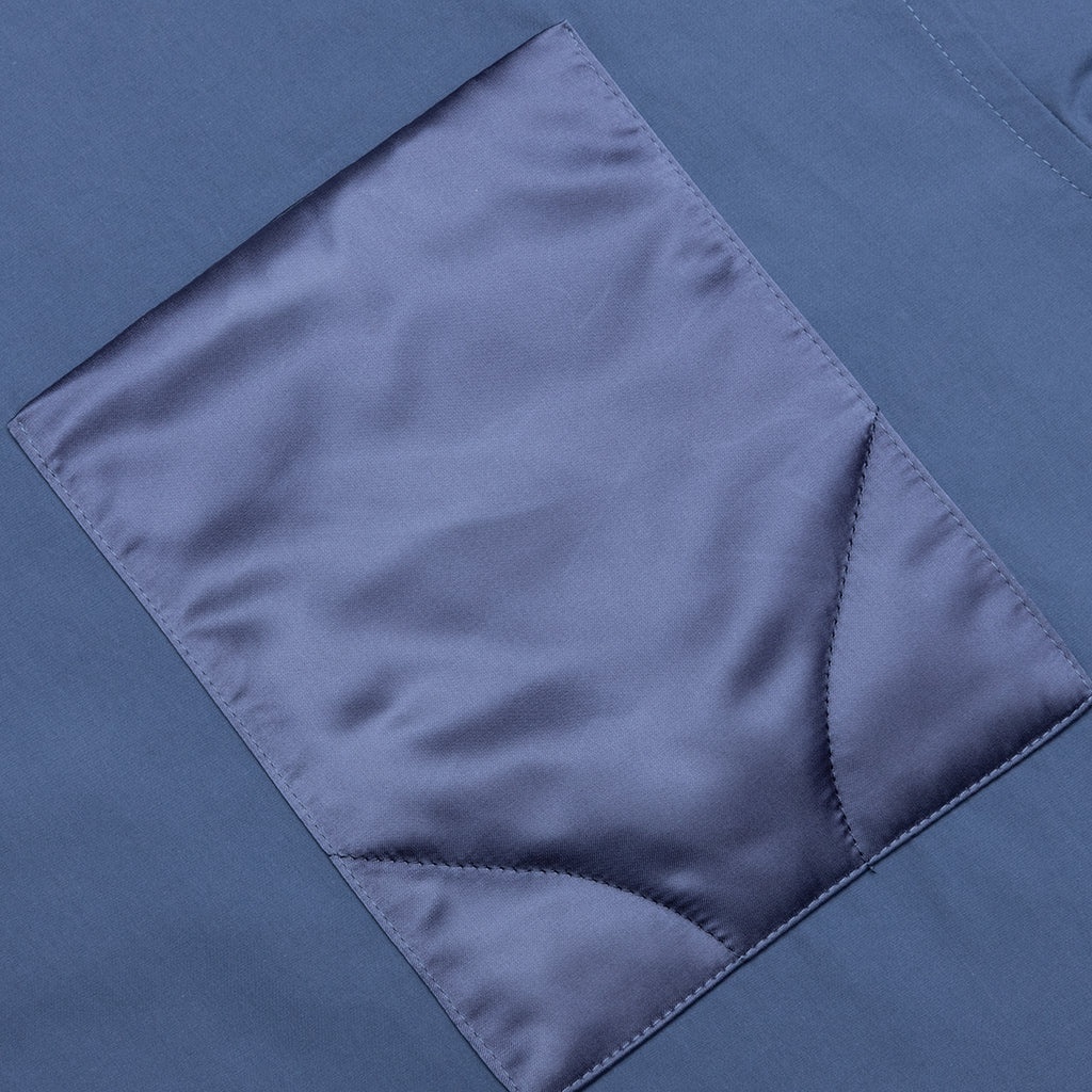 QUILTED POCKET POLO TOP - LIGHT INDIGO - 4