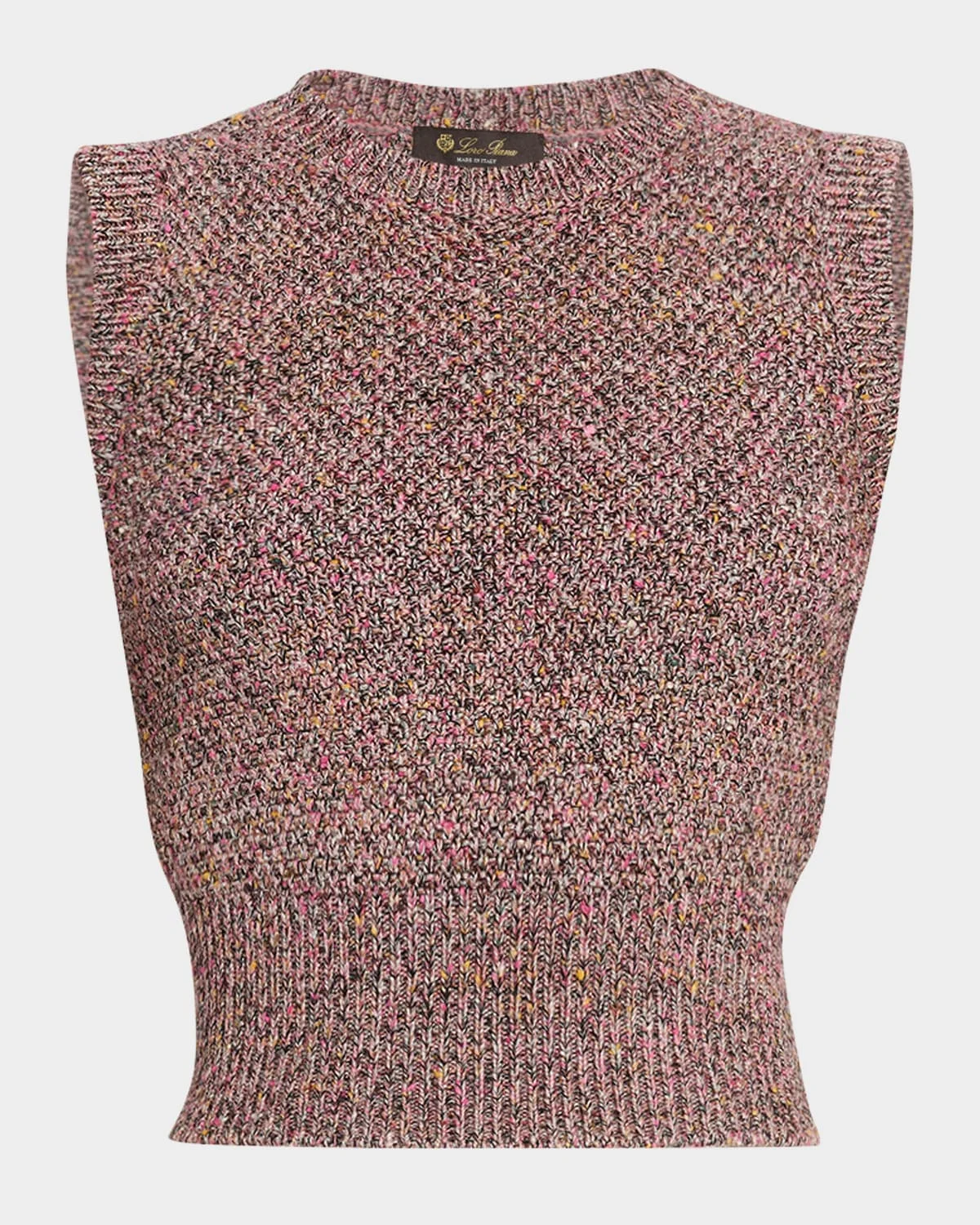 Ispra Sleeveless Tweed-Knit Sweater - 1