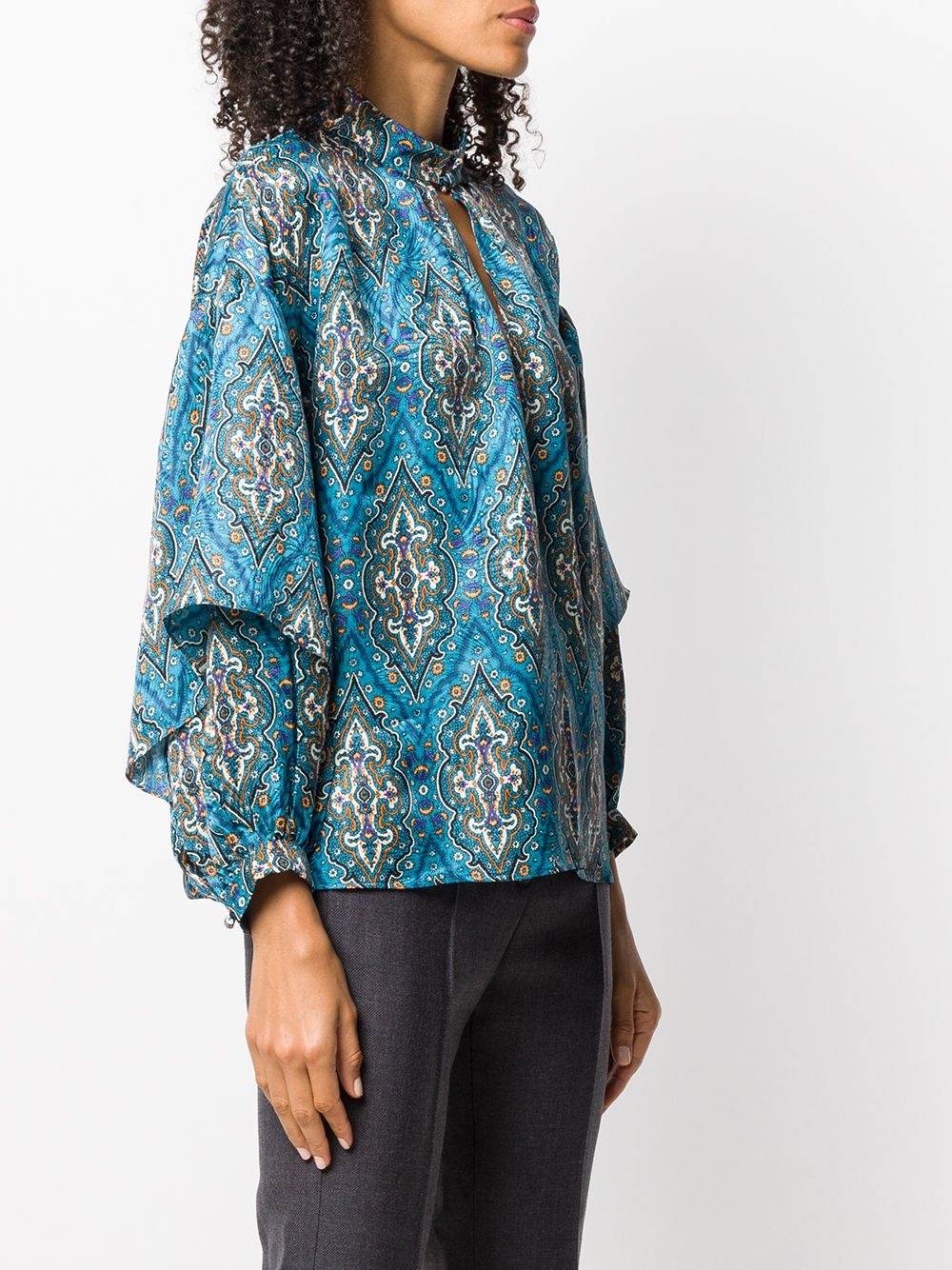 abstract print blouse - 3