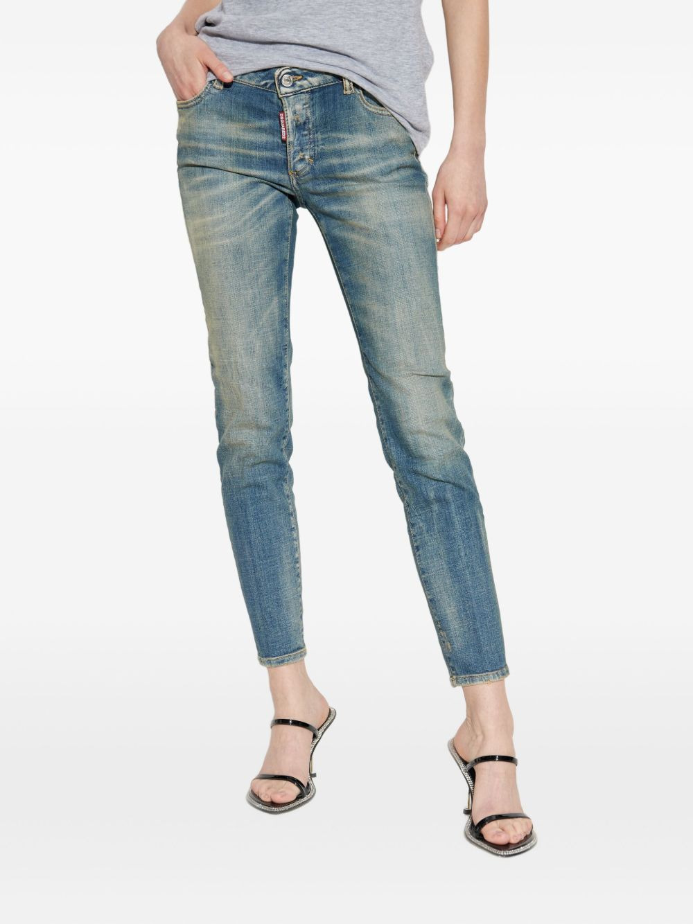 faded-effect jeans - 3
