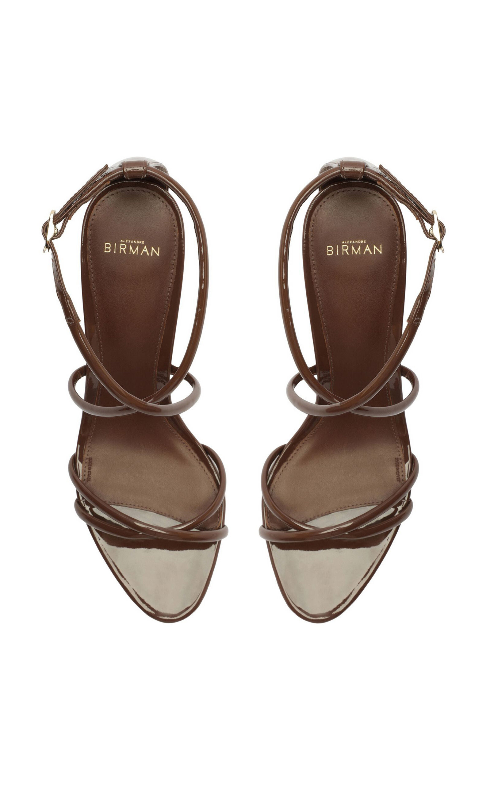 Lory Patent Leather Sandals brown - 7