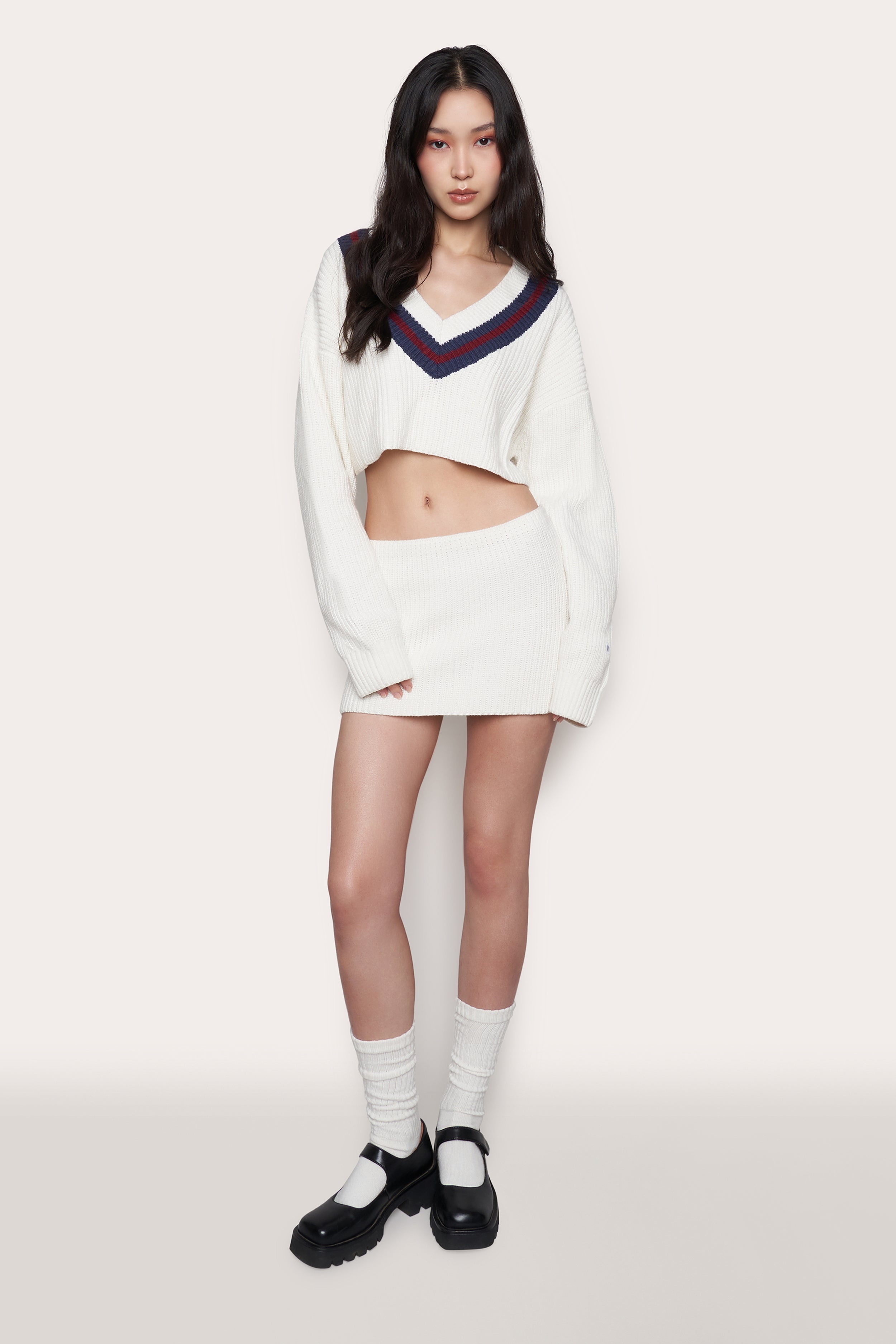 GUIZIO X CHAMPION RIB KNIT MINI SKIRT - 6