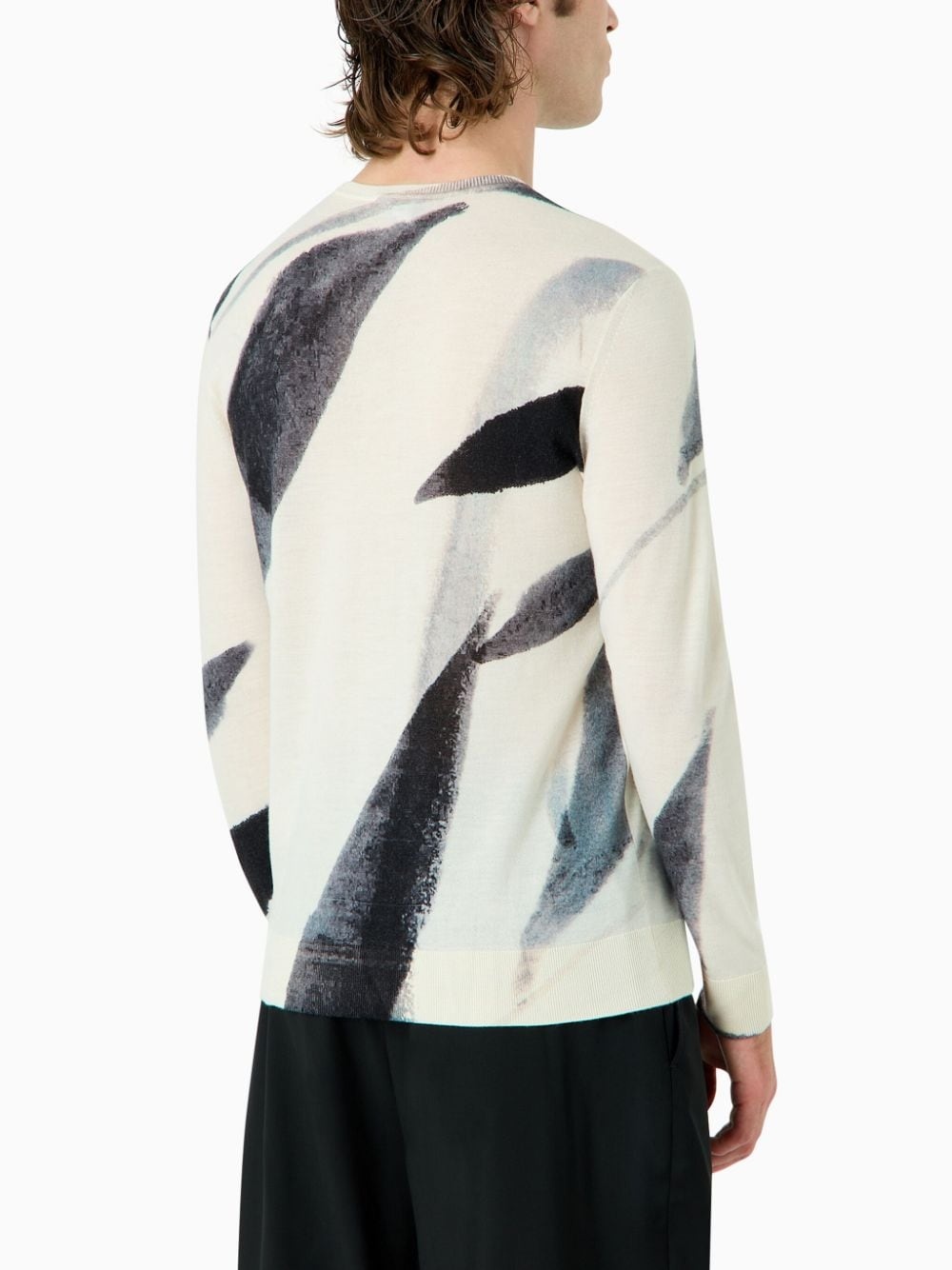 graphic-print wool jumper - 3