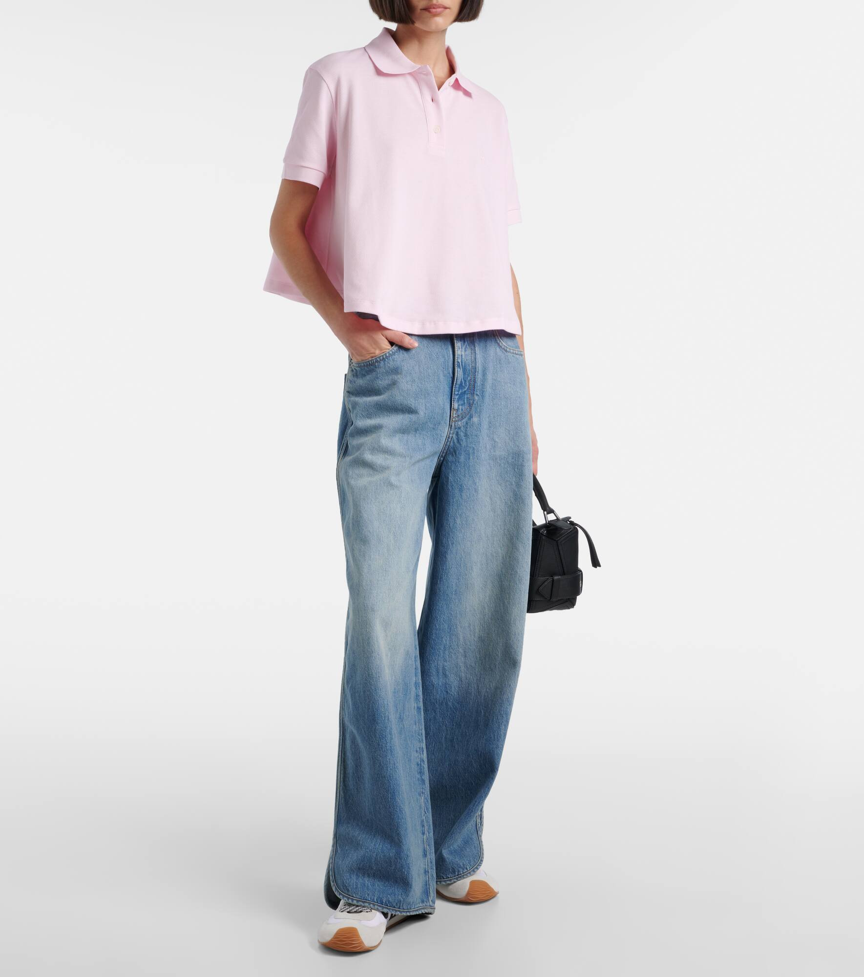 Anagram cotton piqué polo shirt - 2