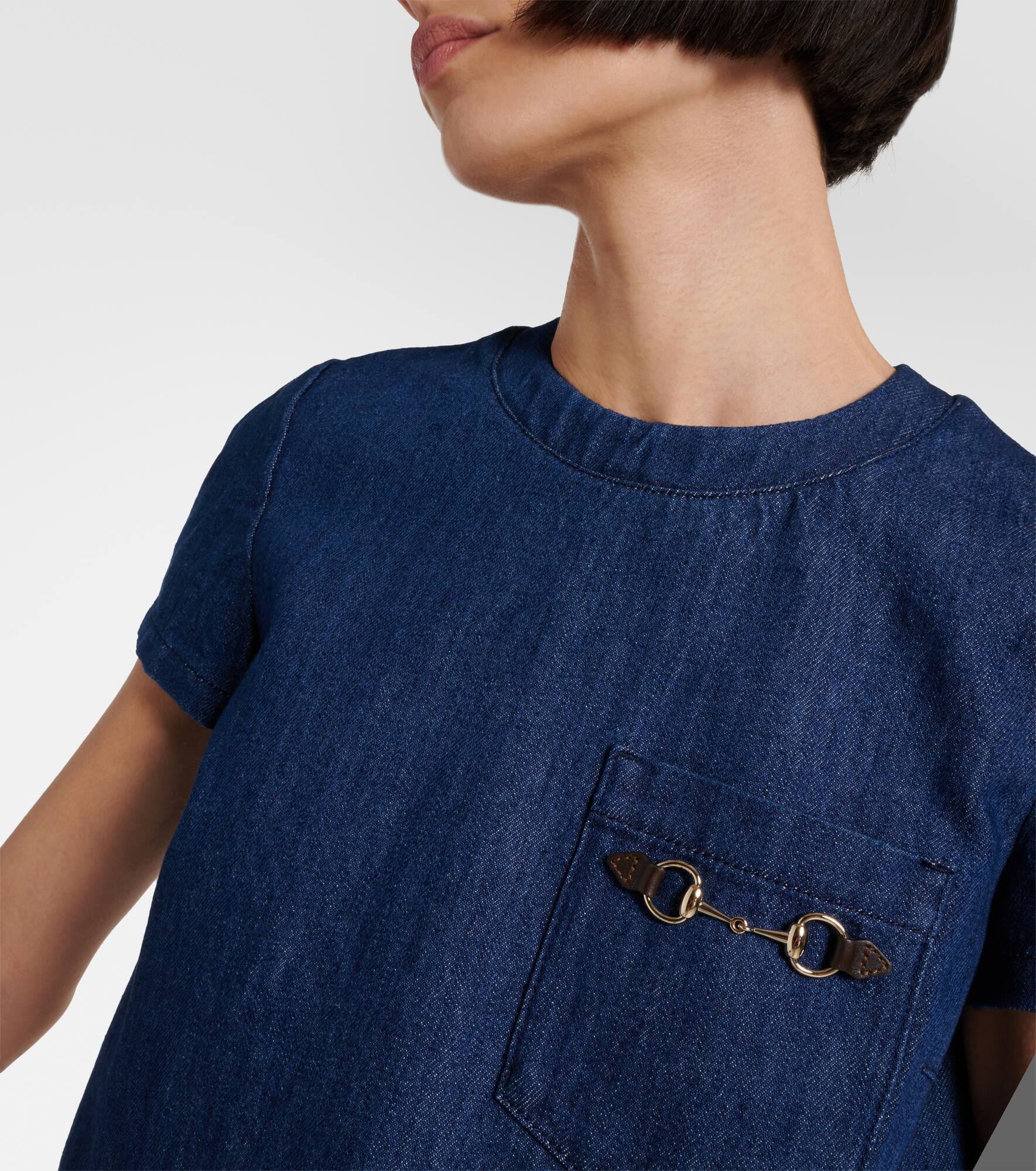 Horsebit denim minidress - 4