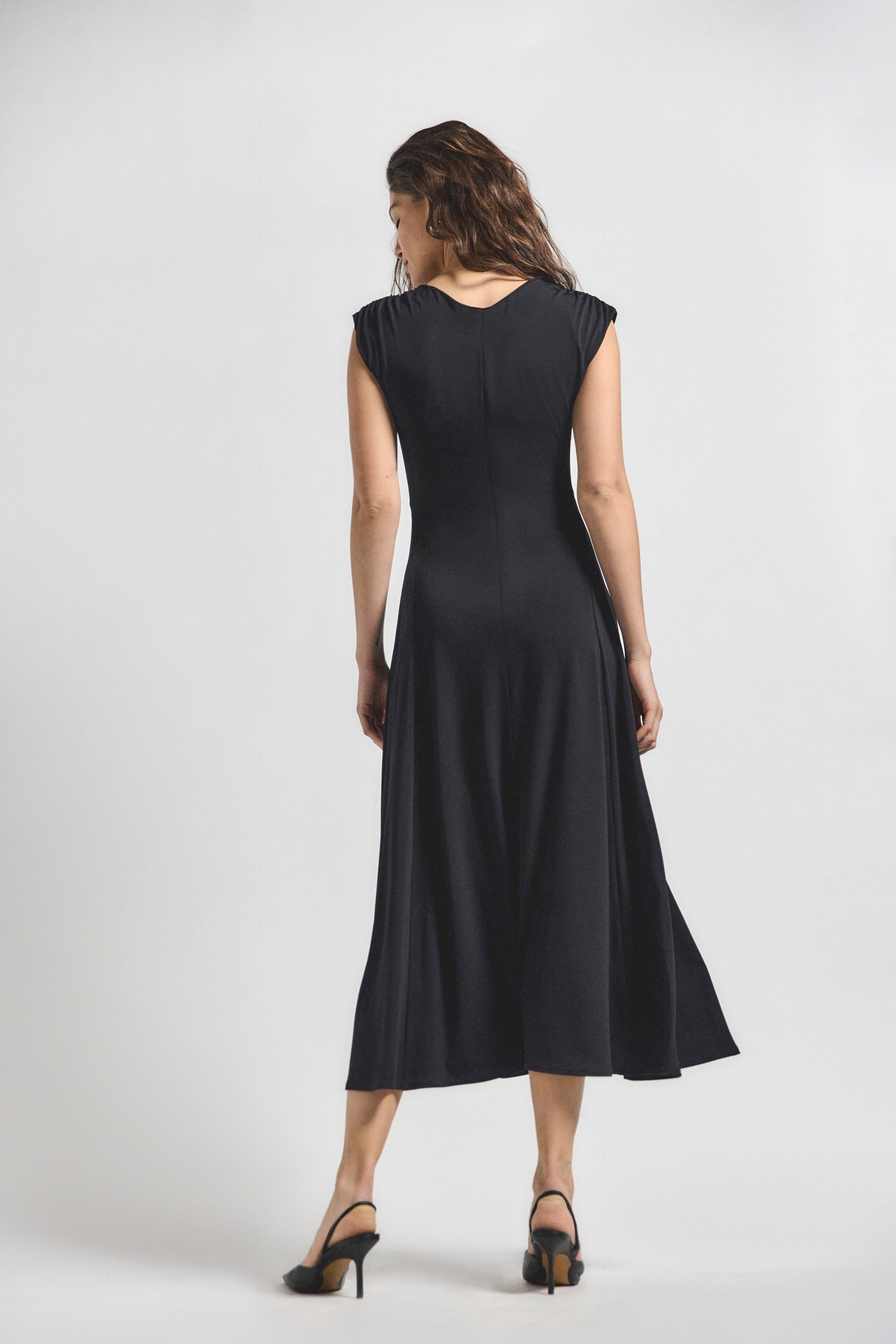 ISABEL ROUCHED SLEEVELESS DRESS - 6