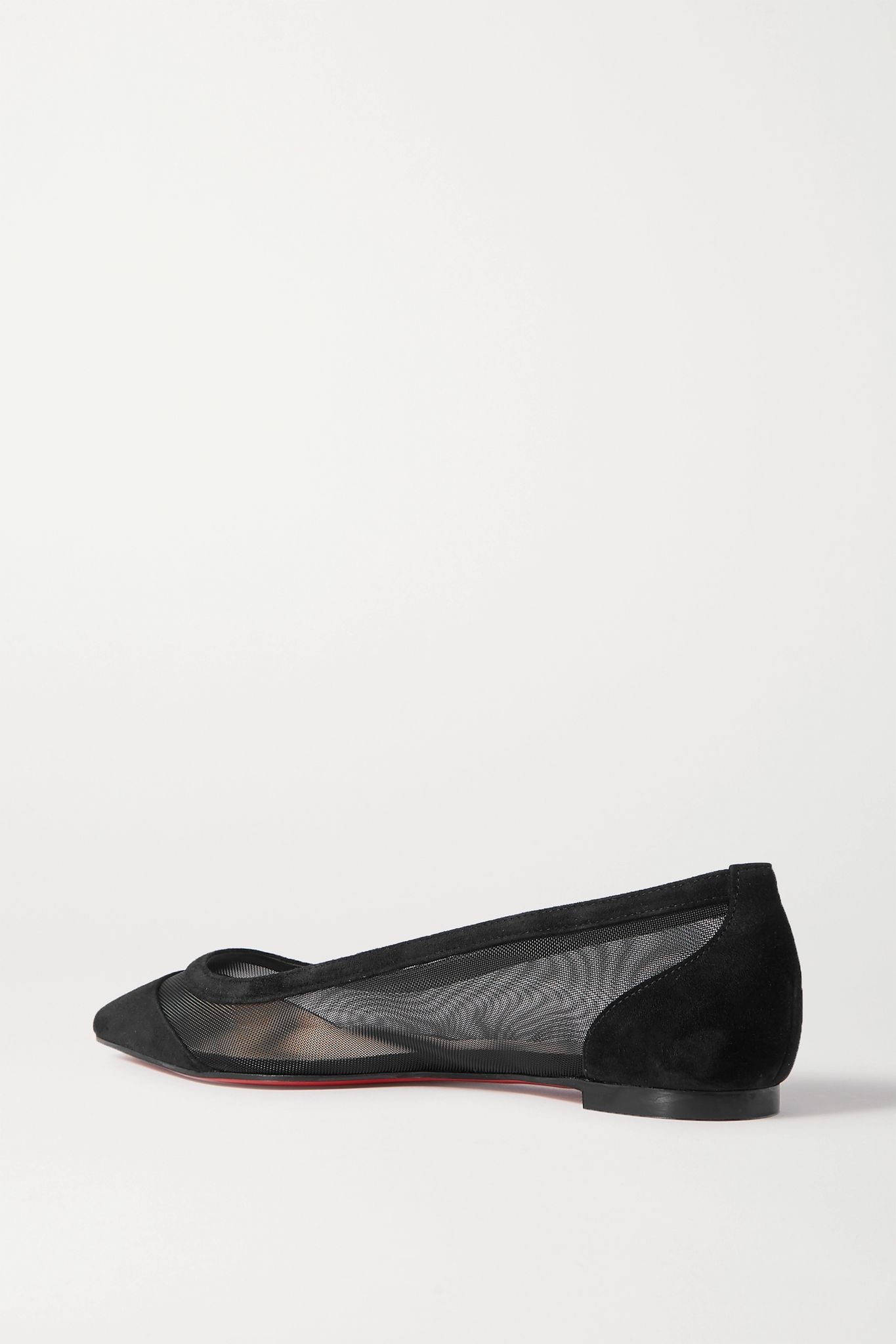 Galativi suede and mesh point-toe flats - 4