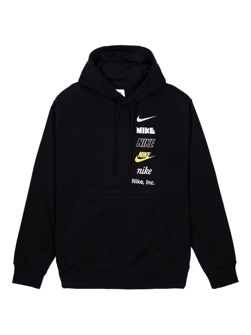 Sportswear Club "Black/Black" fleece hoodie - 1