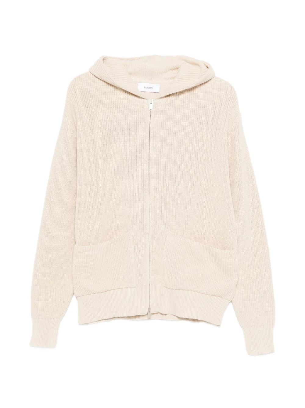 hooded zip-up cardigan - 1