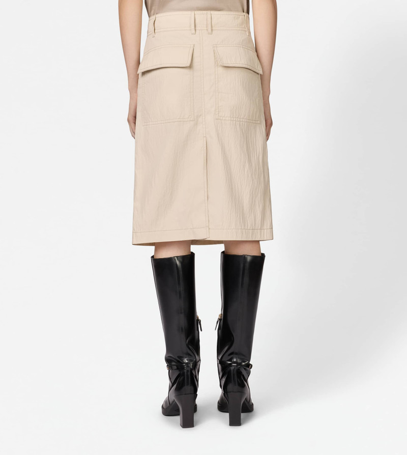 SKIRT IN TECHNICAL COTTON - OFF WHITE 4