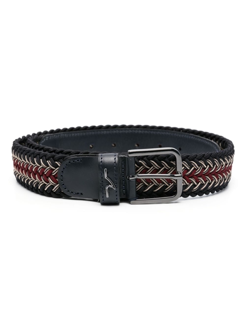 woven leather belt - 1