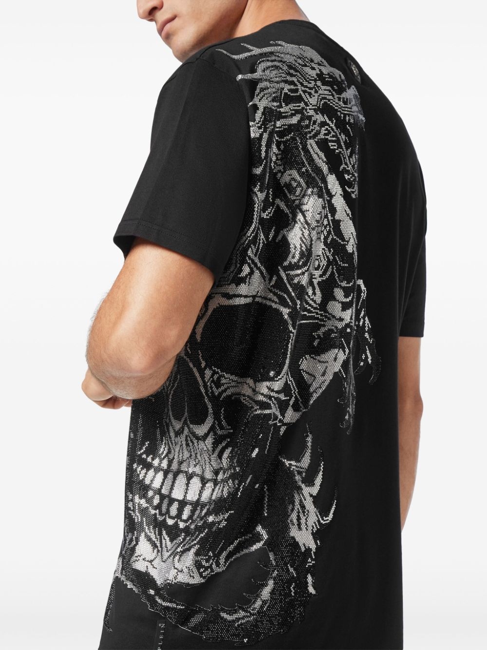 rhinestone-embellished cotton t-shirt - 5