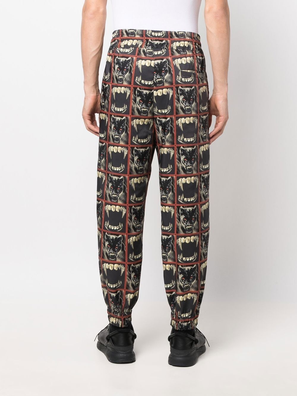 panther print track pants - 4