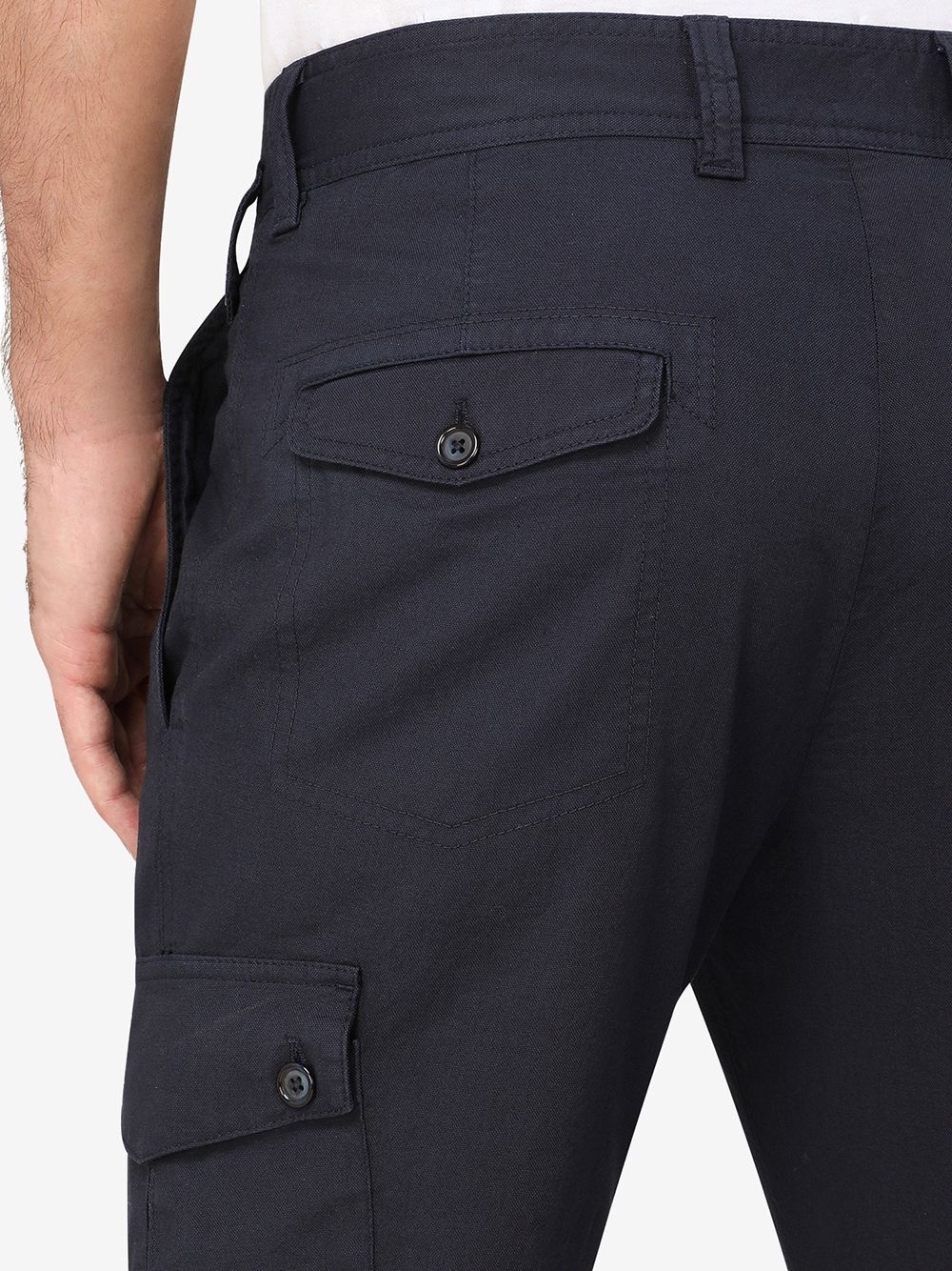 straight-leg cotton cargo trousers - 5