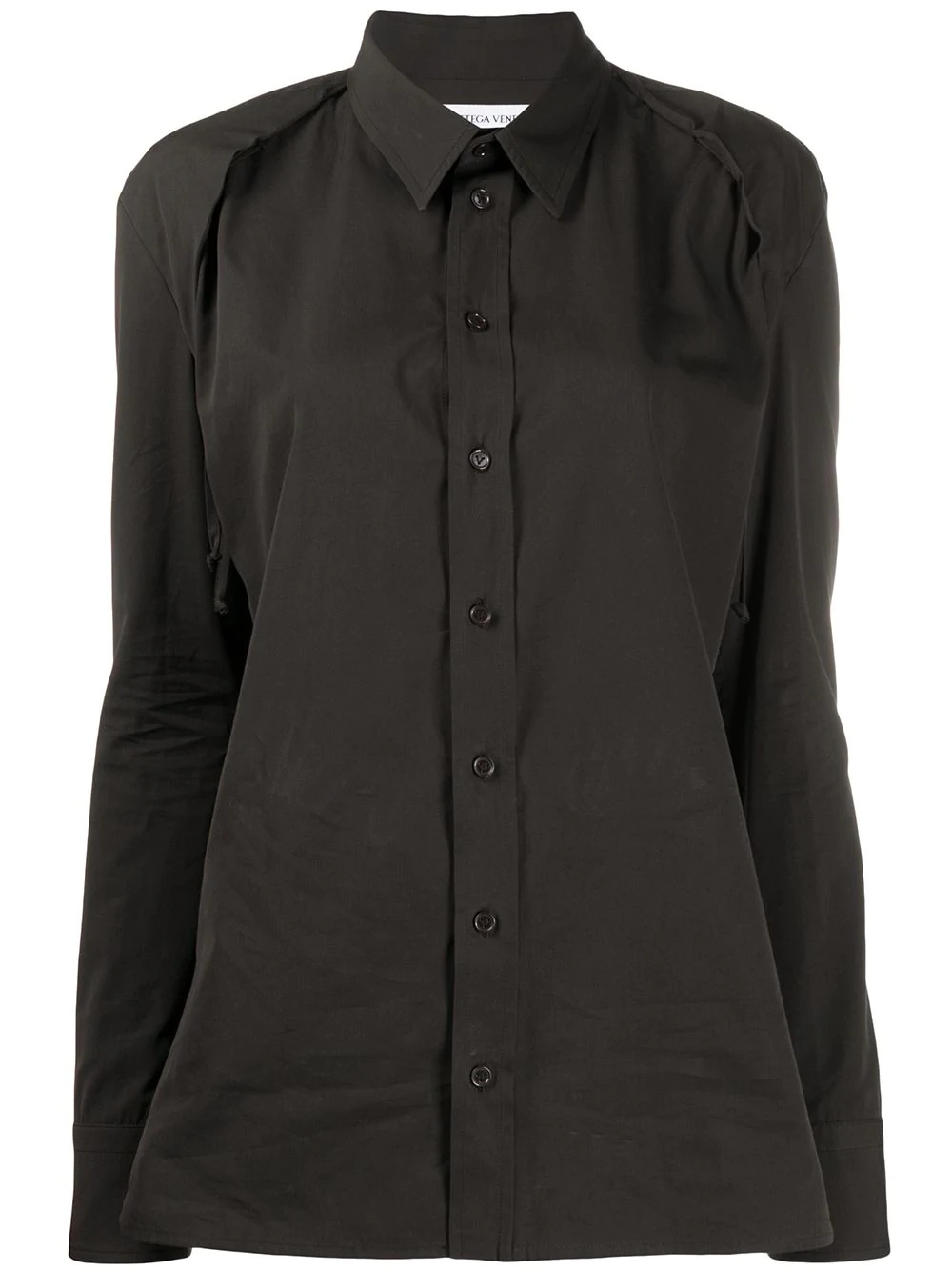 pleat-detail shirt - 1