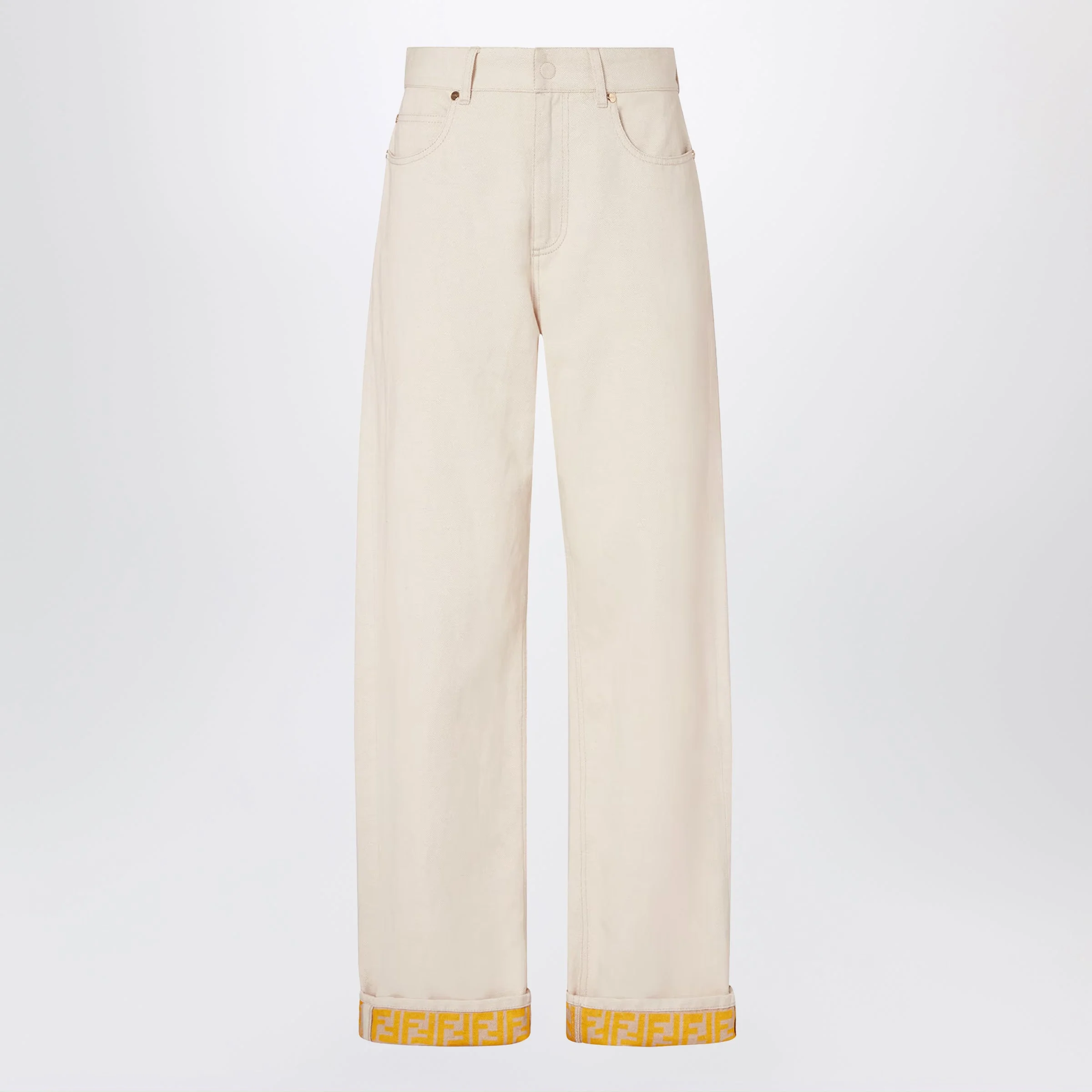 Fendi Beige Denim Trousers Women - 1