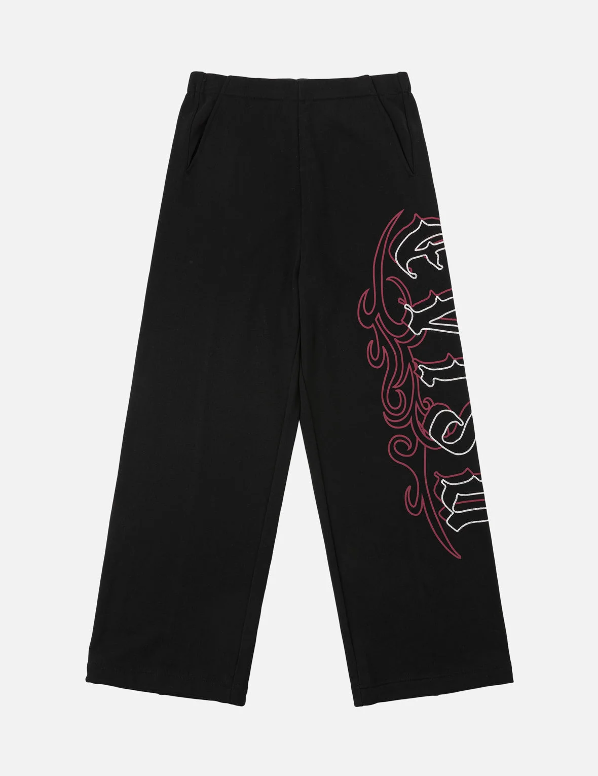 Gothic EVISU Logo Embroidered Straight Fit Sweatpants - 1
