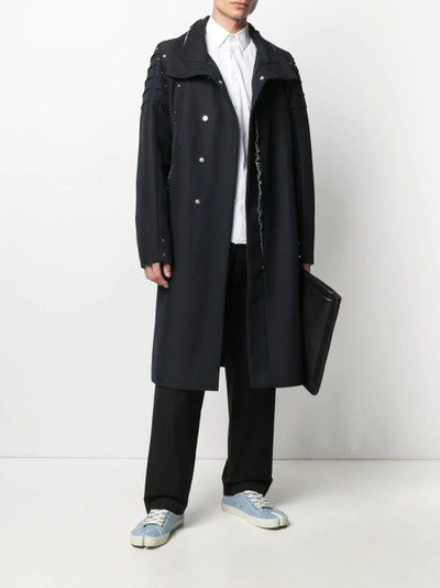 Kiko Kostadinov Norman Armour ruffle-trim coat outlook