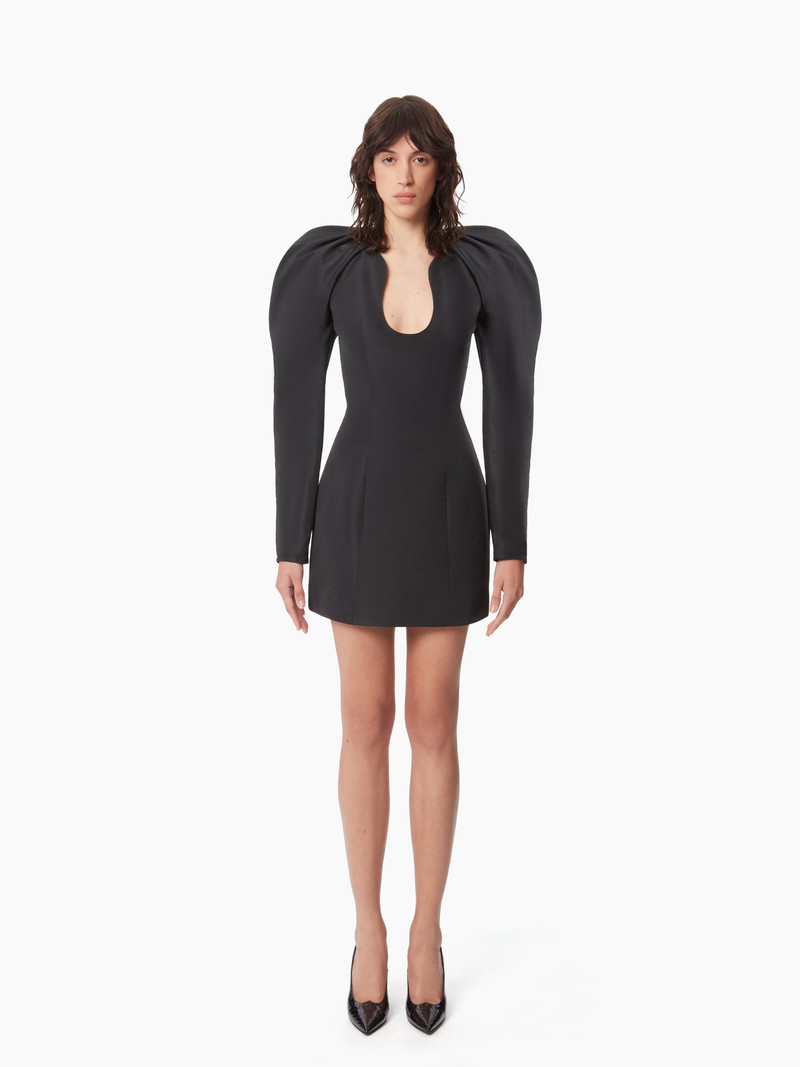MINI DRESS WITH LONG COCOON SLEEVES 1
